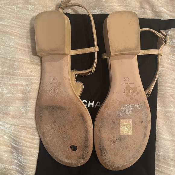 Beige Chanel sandals, size 39 - Picture 5 of 11